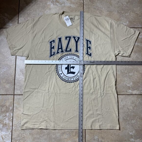 EAZY-E Men's T-Shirt Tan 2XL Cotton Straight Outta Compton - Picture 2 of 5